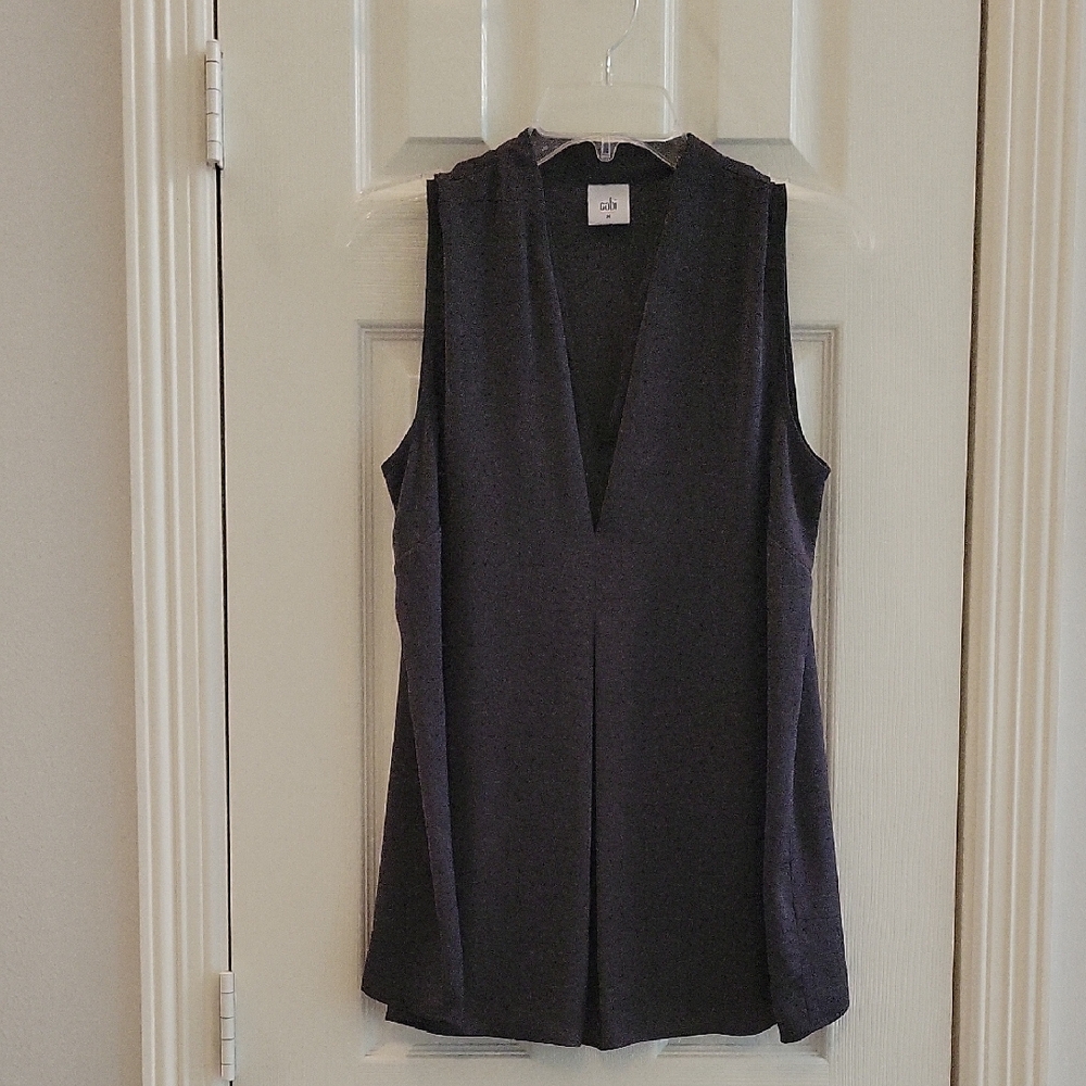 a.n.a Deep V-Neck Black Tank Top